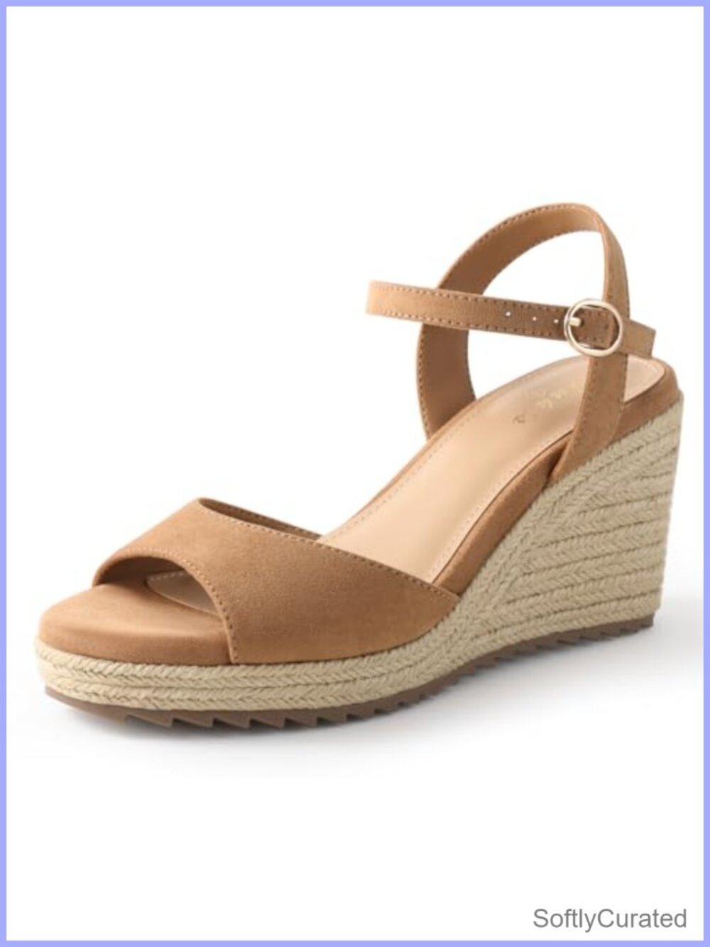 Wedge Sandals Peep Toe Ankle Strap Buckle Platform Heels Comfortable Summer